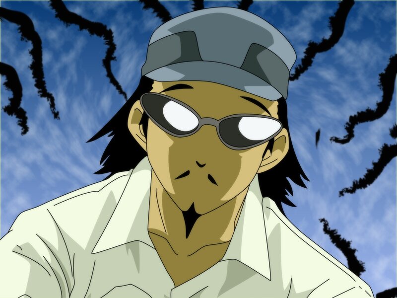 Anime Character with Sunglasses — Blue, Dramatic