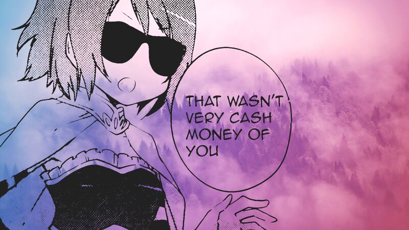 Anime Character with Sunglasses — Purple