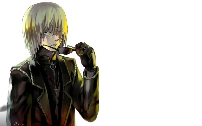 anime character with sunglasses