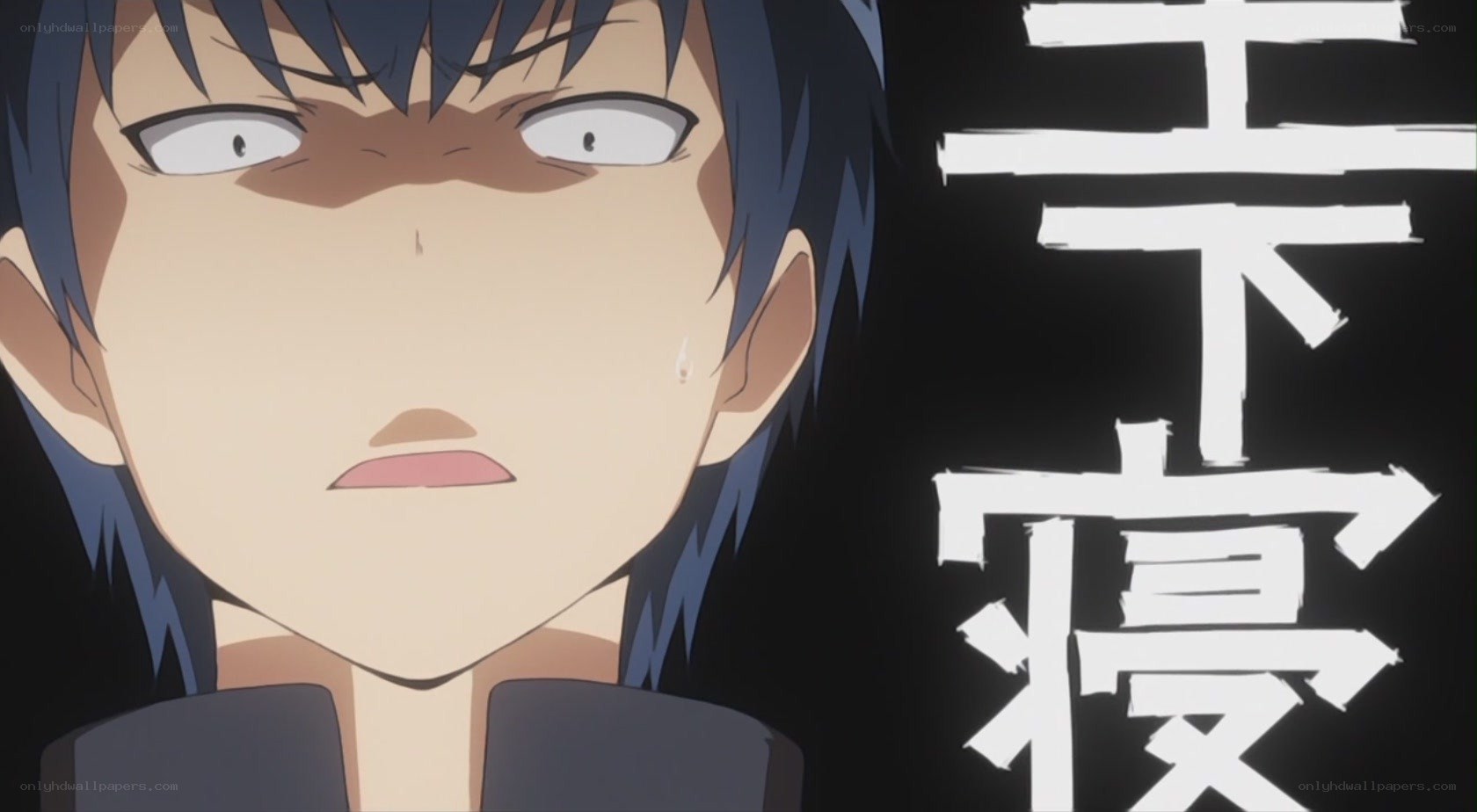 anime character with sweat drop