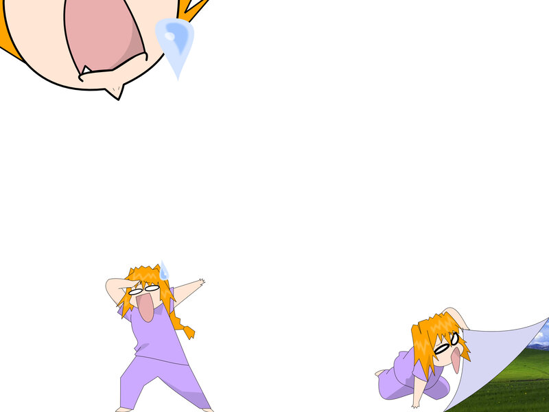 anime character with sweat drop