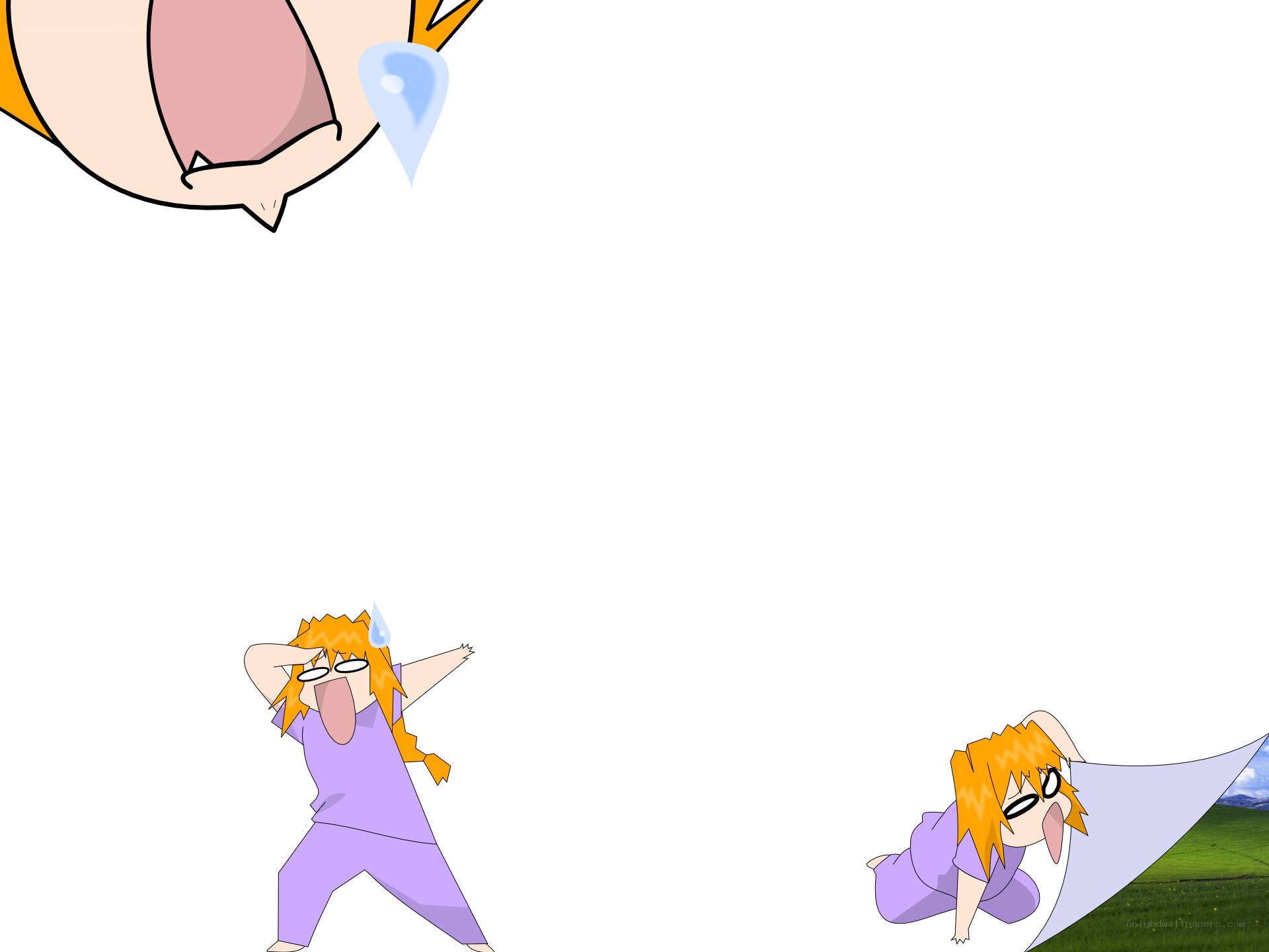 anime character with sweat drop