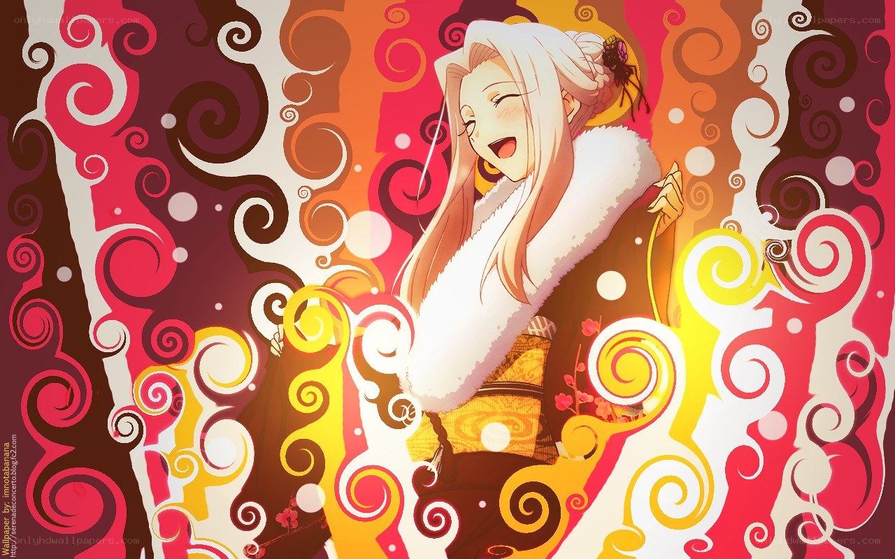anime character with swirling background