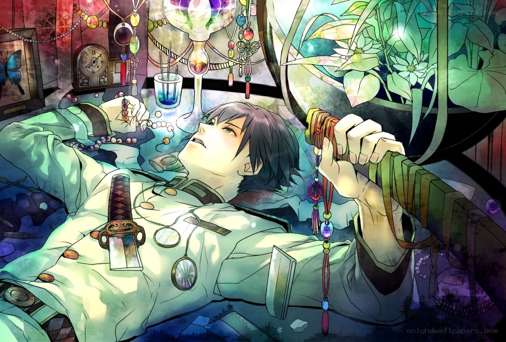 anime character with sword