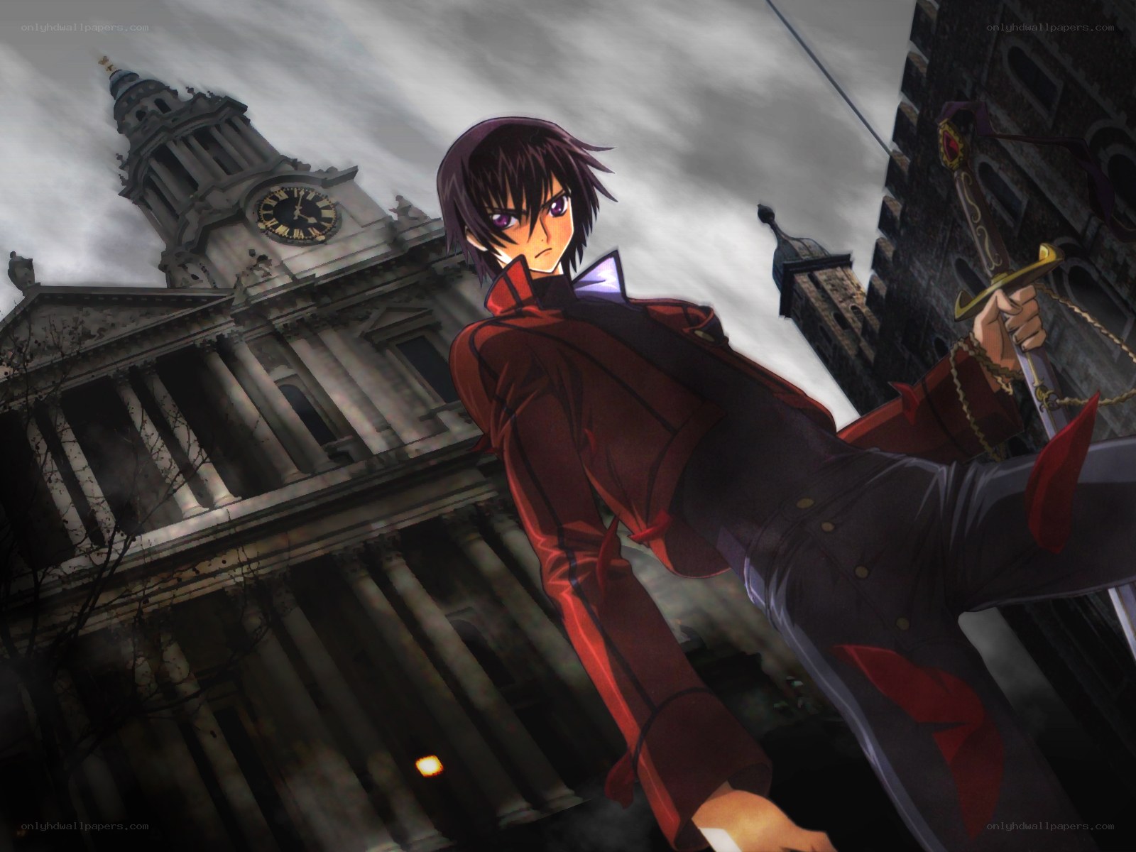 anime character with sword