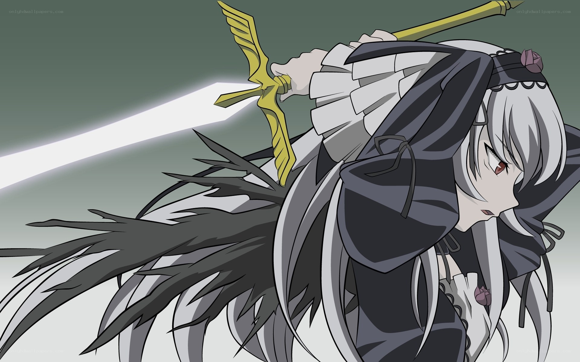 anime character with sword