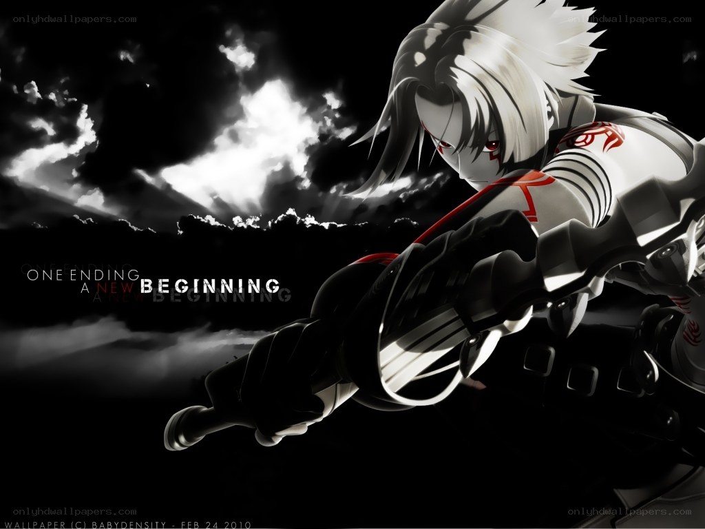 anime character with sword