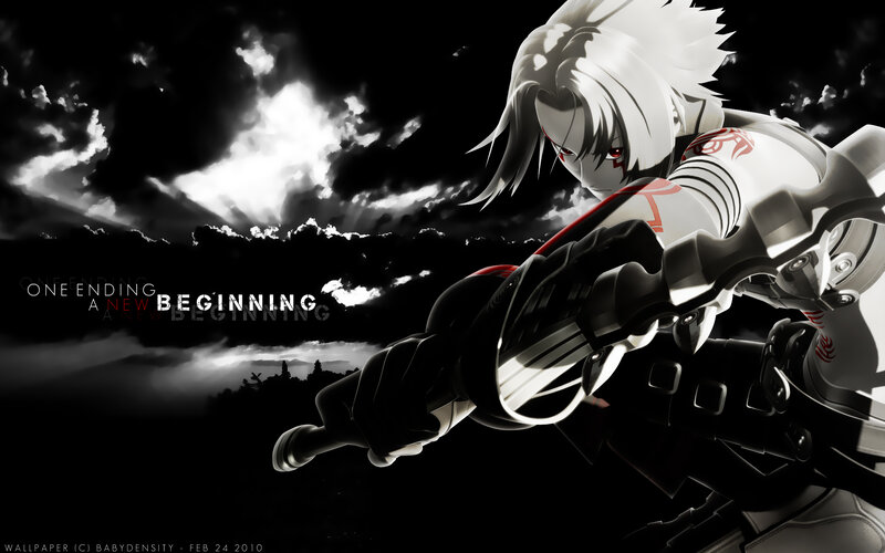 anime character with sword