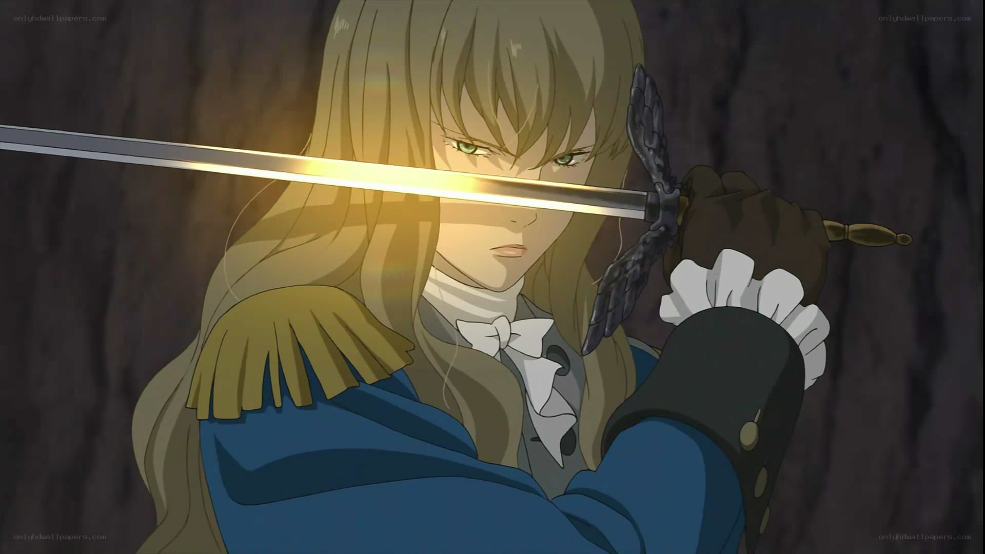 anime character with sword