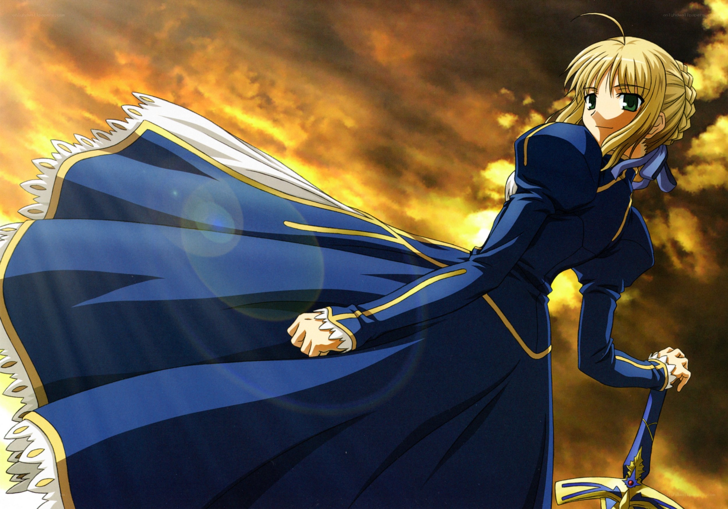 anime character with sword