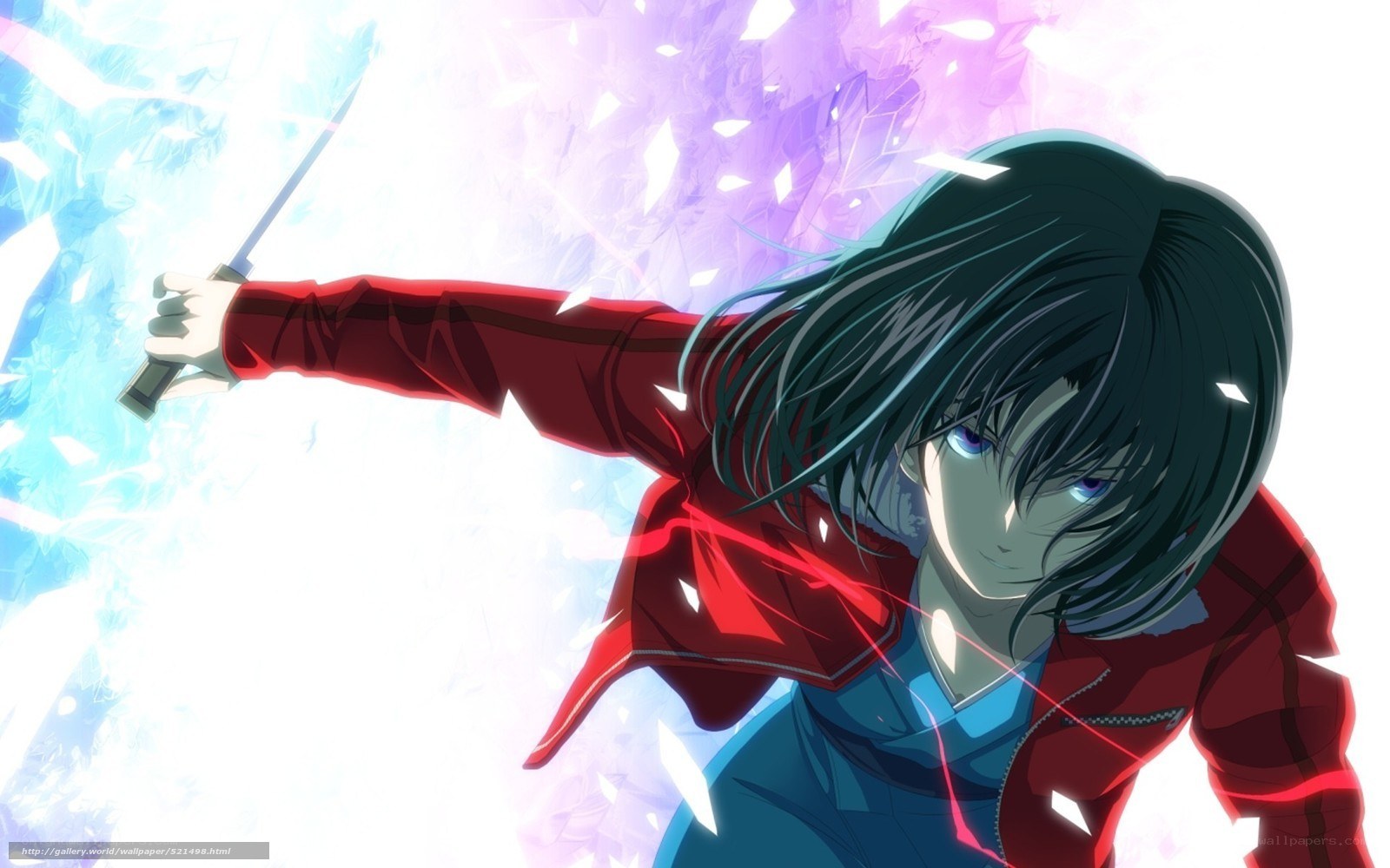 anime character with sword