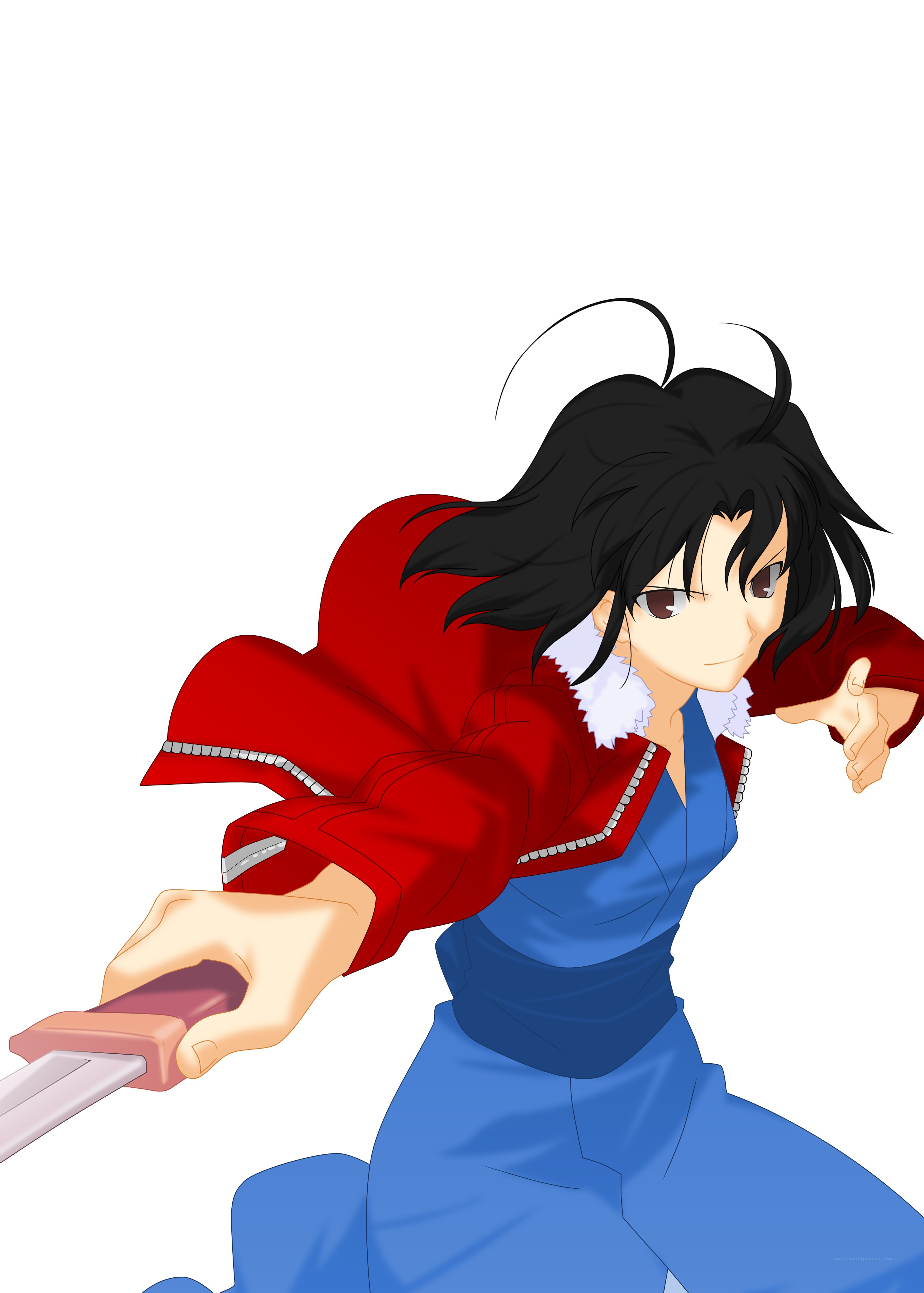 anime character with sword