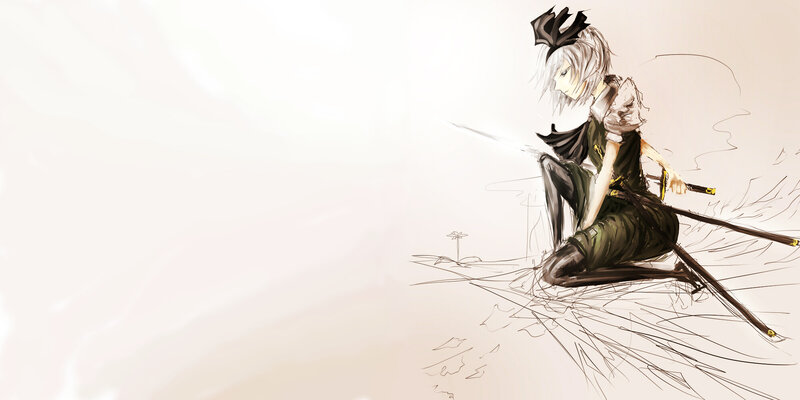 anime character with sword