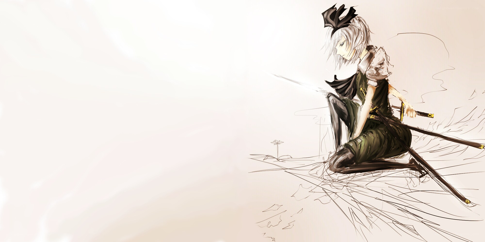 anime character with sword