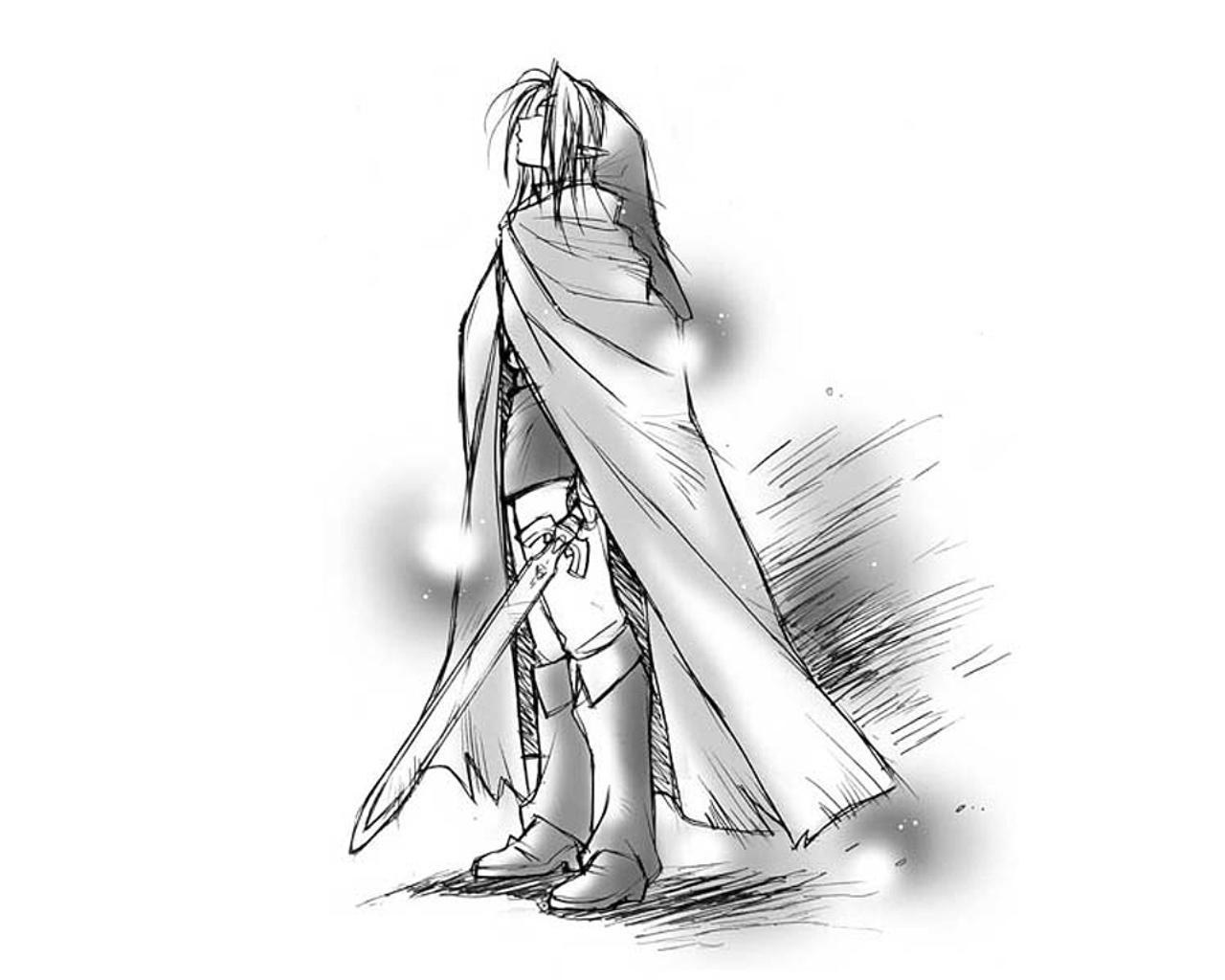 anime character with sword