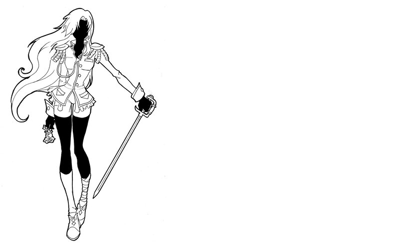 anime character with sword