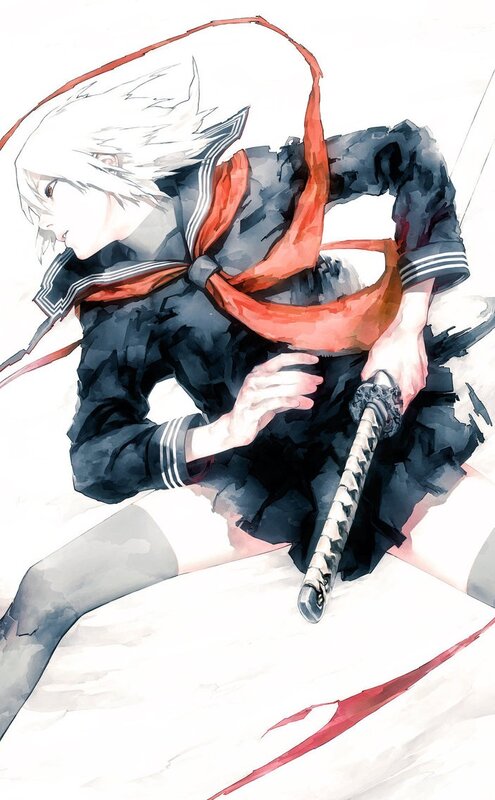 anime character with sword