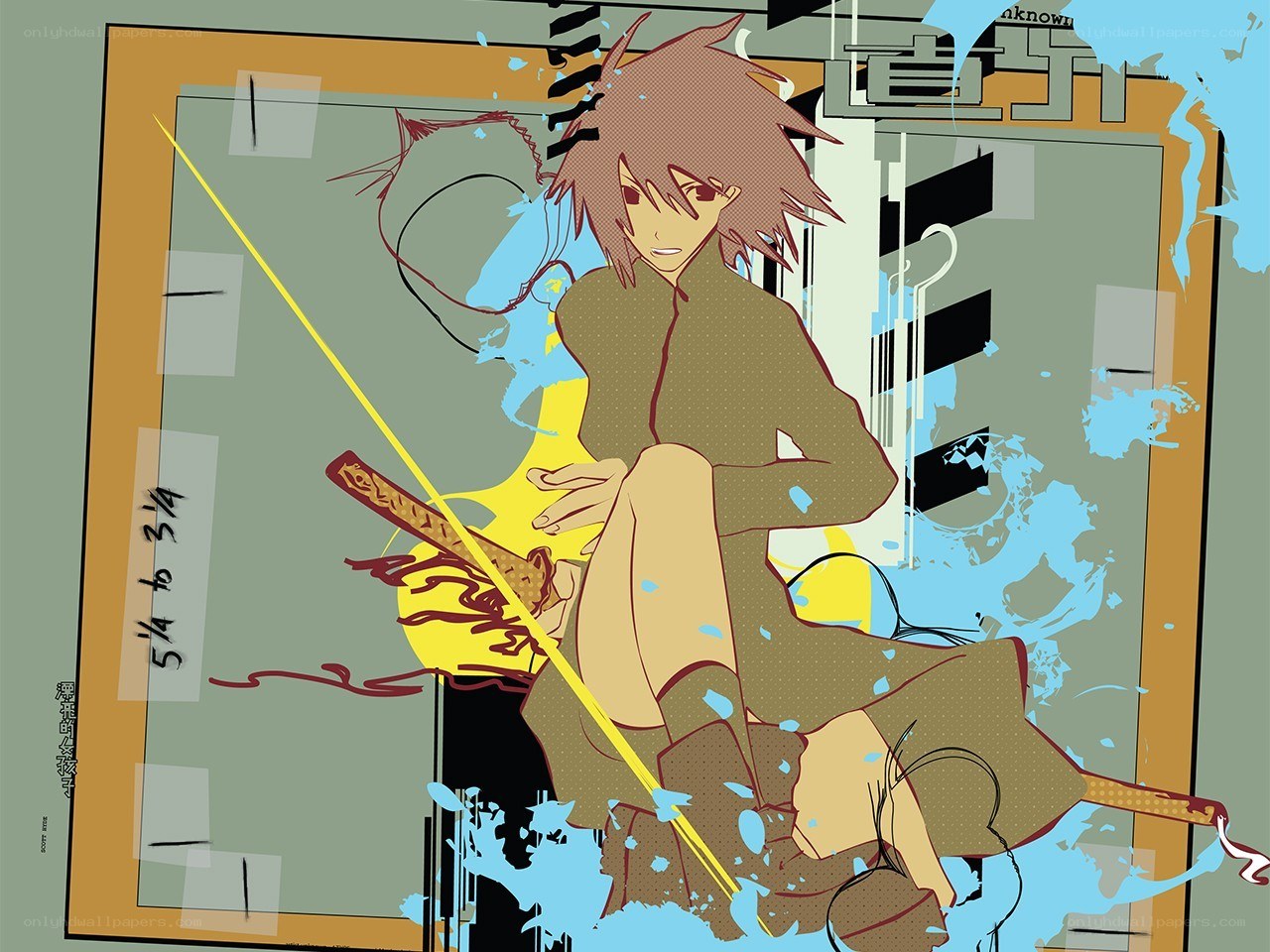 anime character with sword
