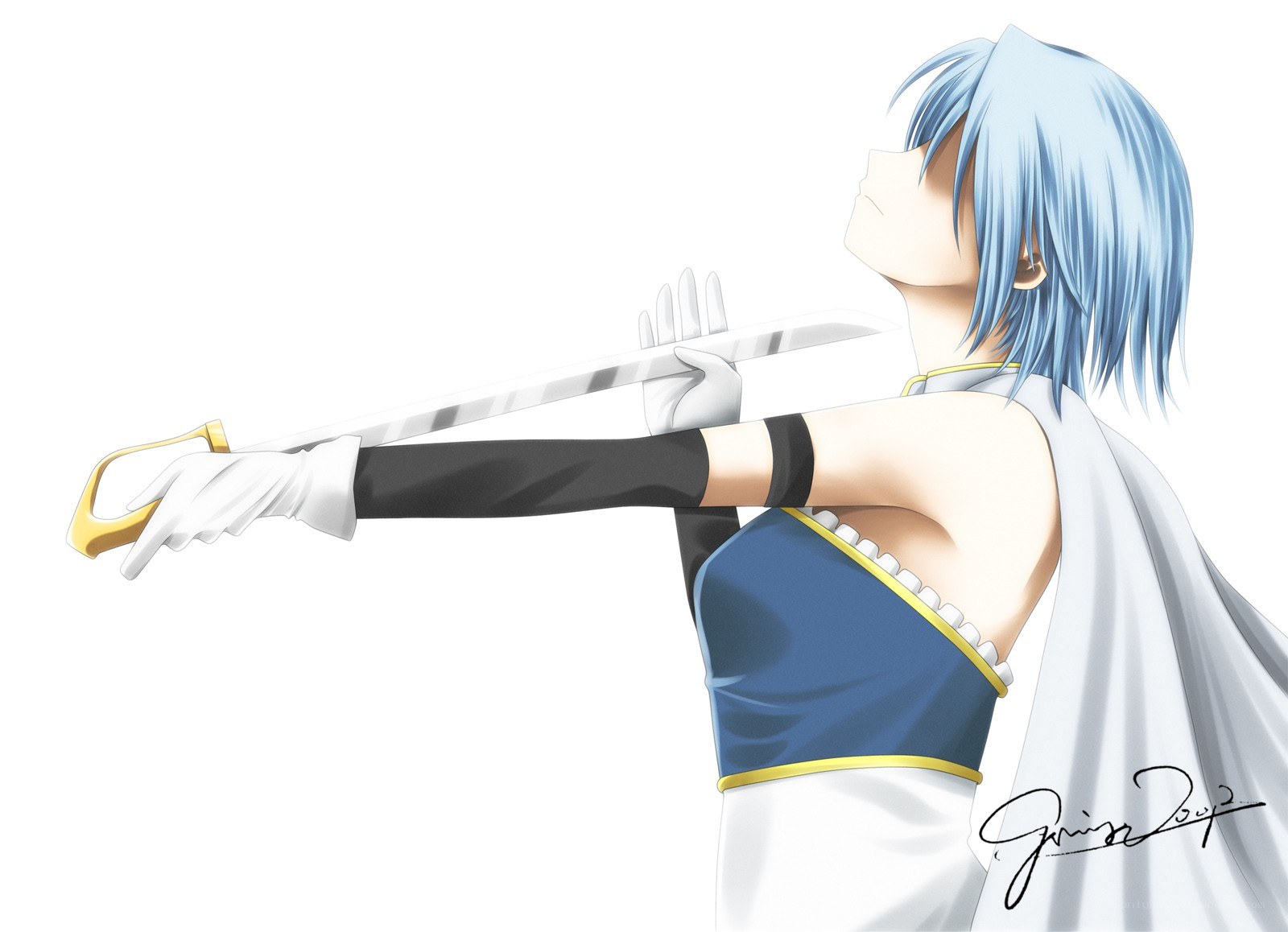 anime character with sword