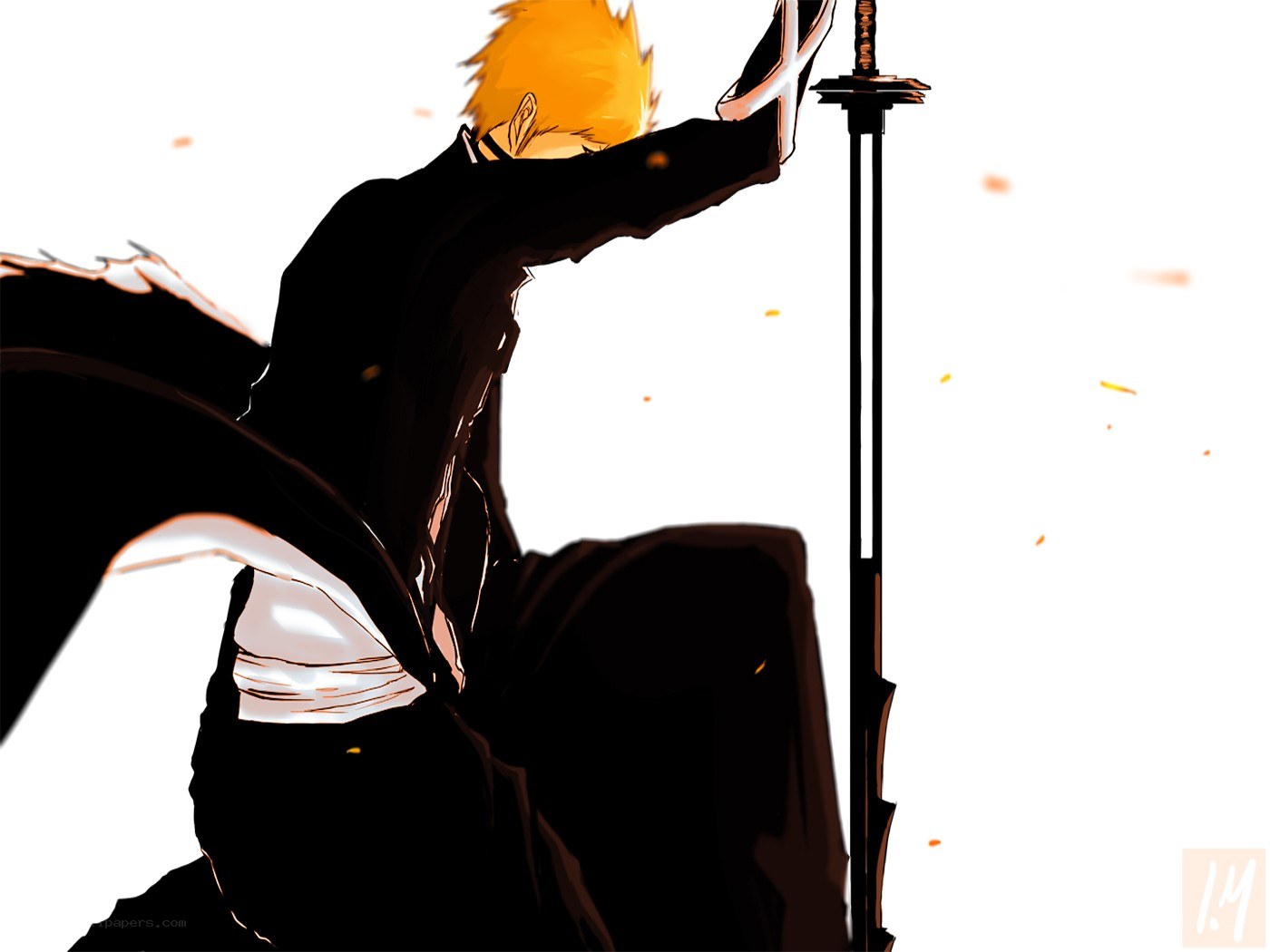 anime character with sword