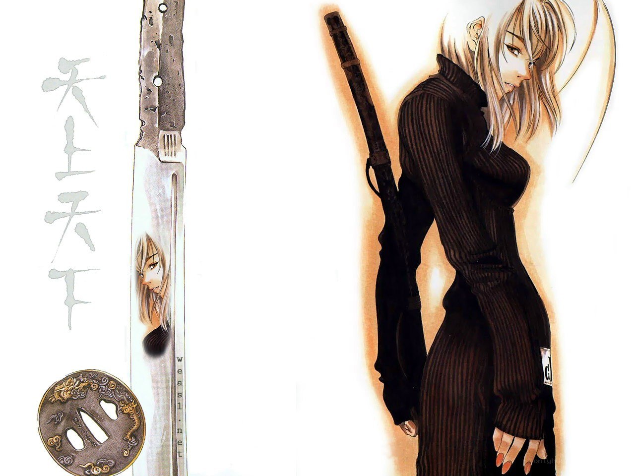 anime character with sword