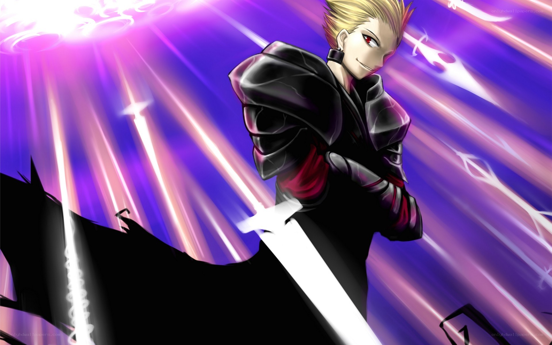 anime character with sword