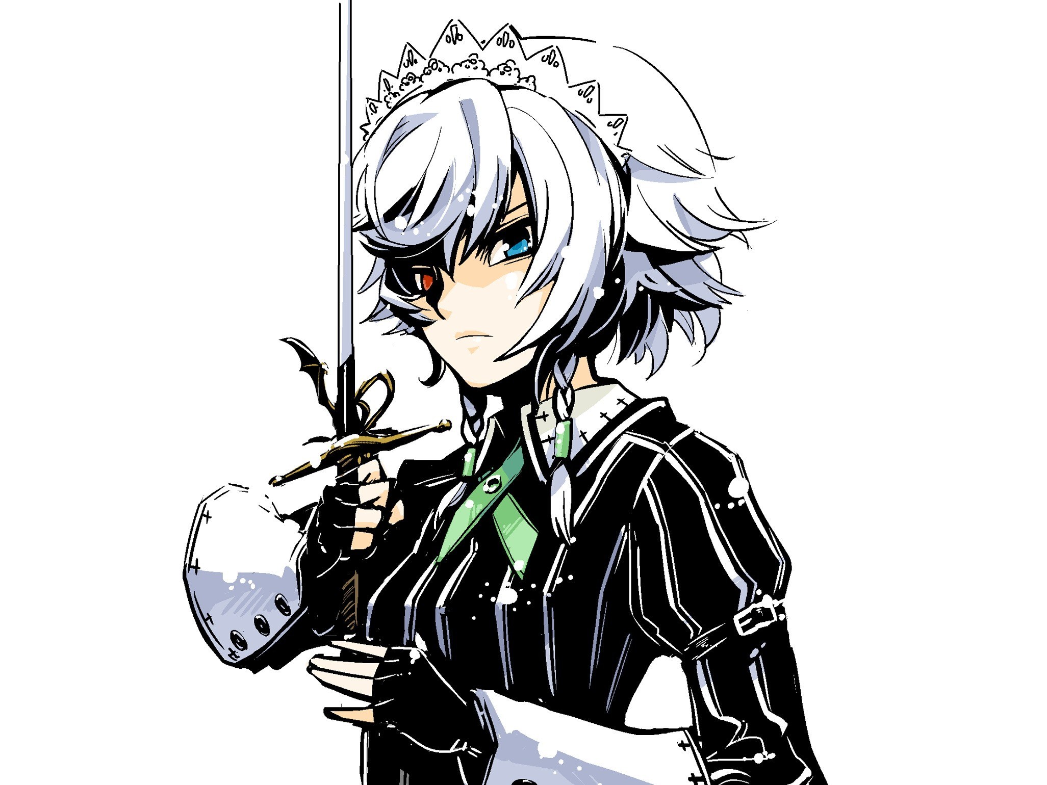 anime character with sword