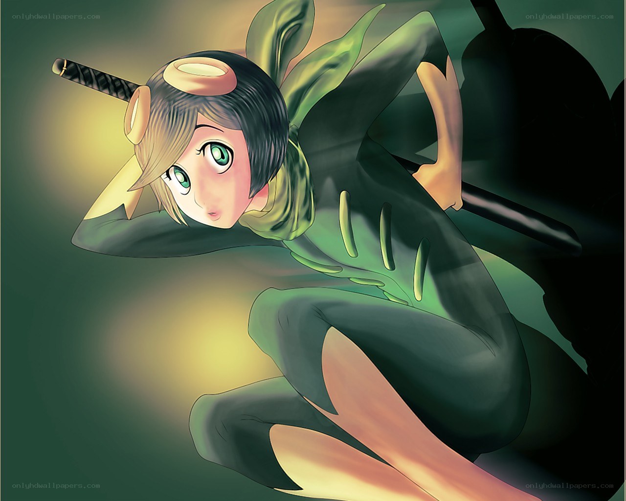 anime character with sword