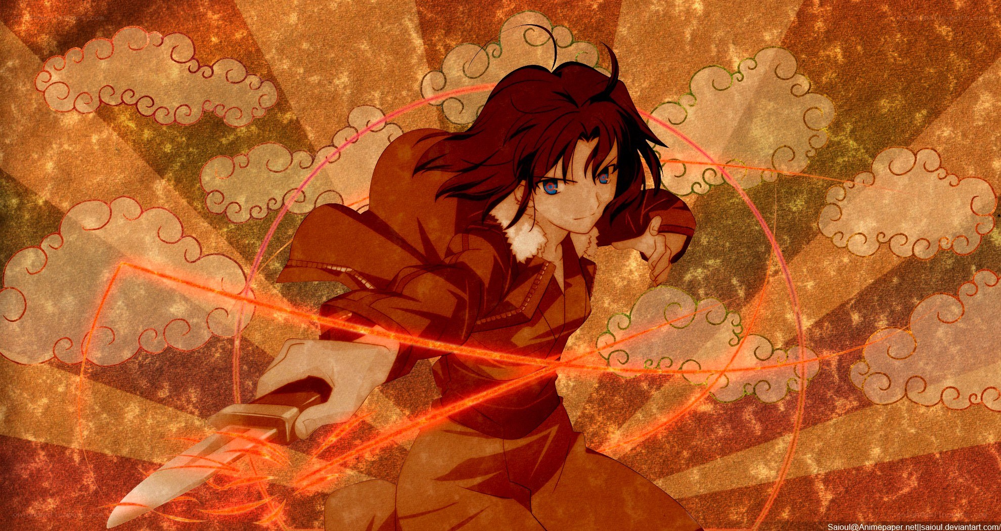 anime character with sword