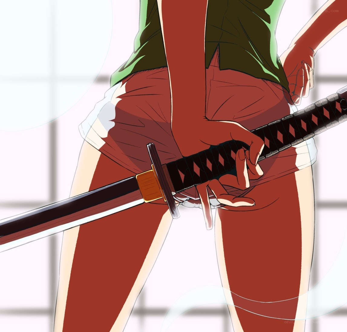 anime character with sword
