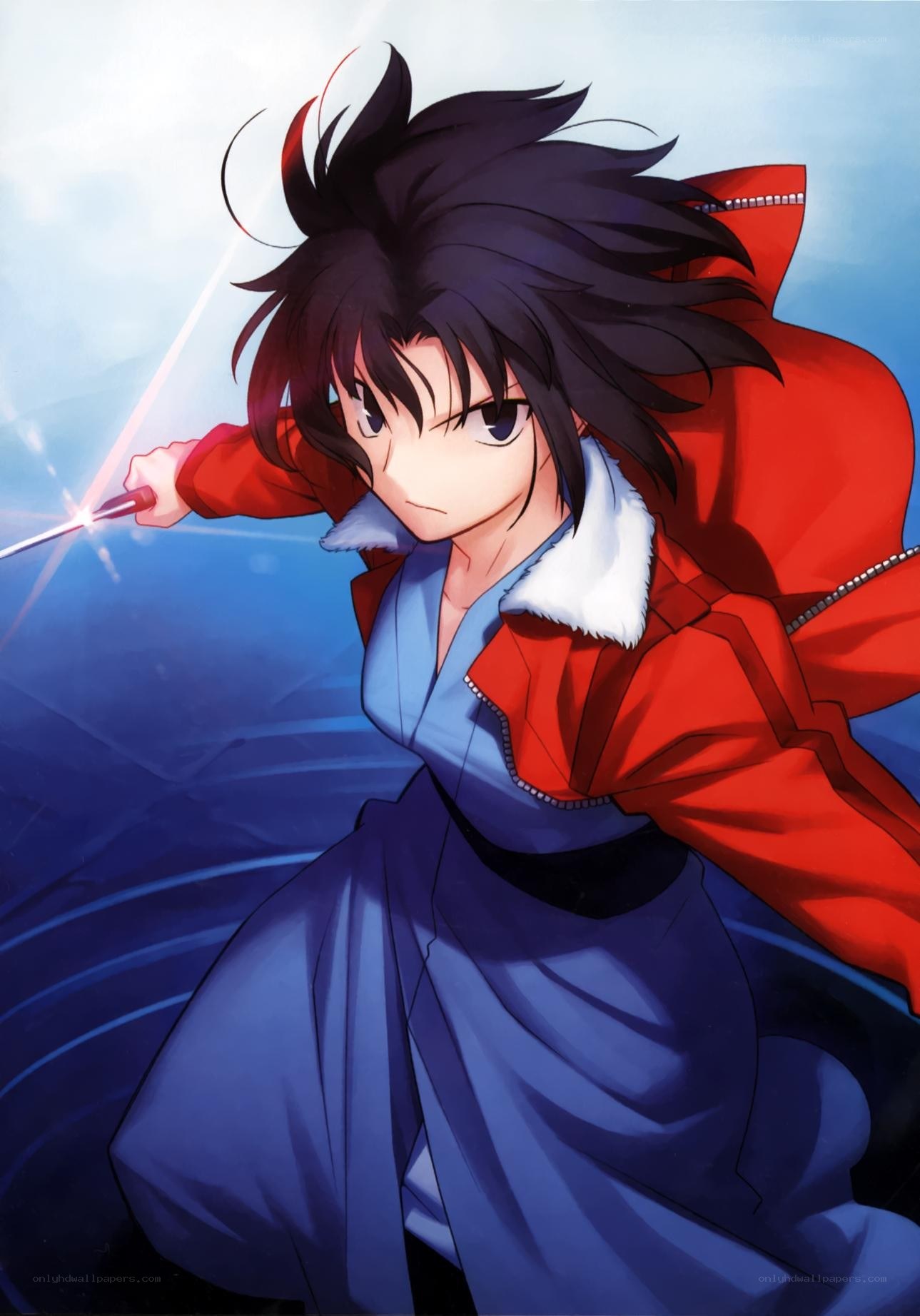 anime character with sword