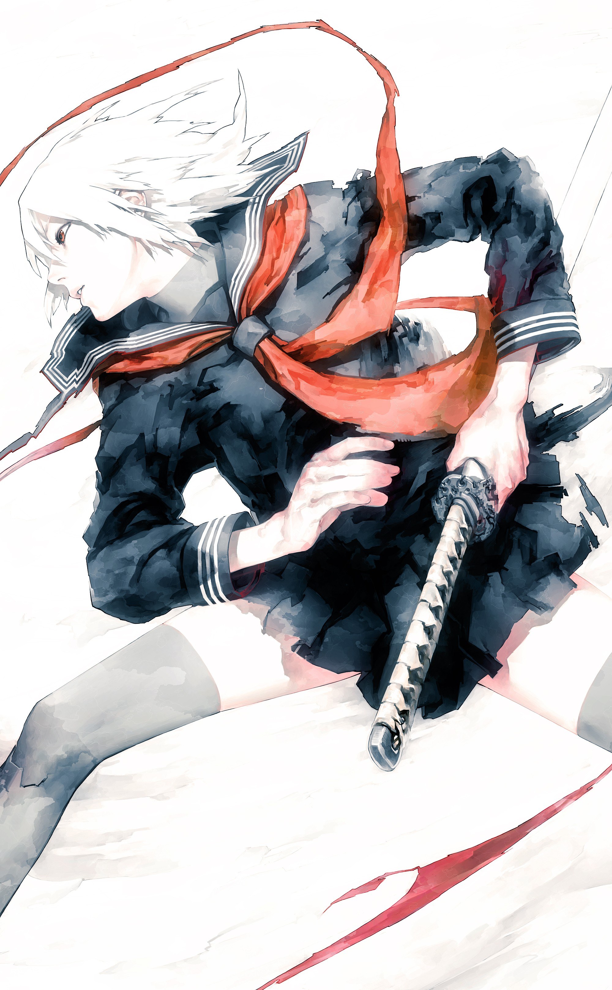 anime character with sword