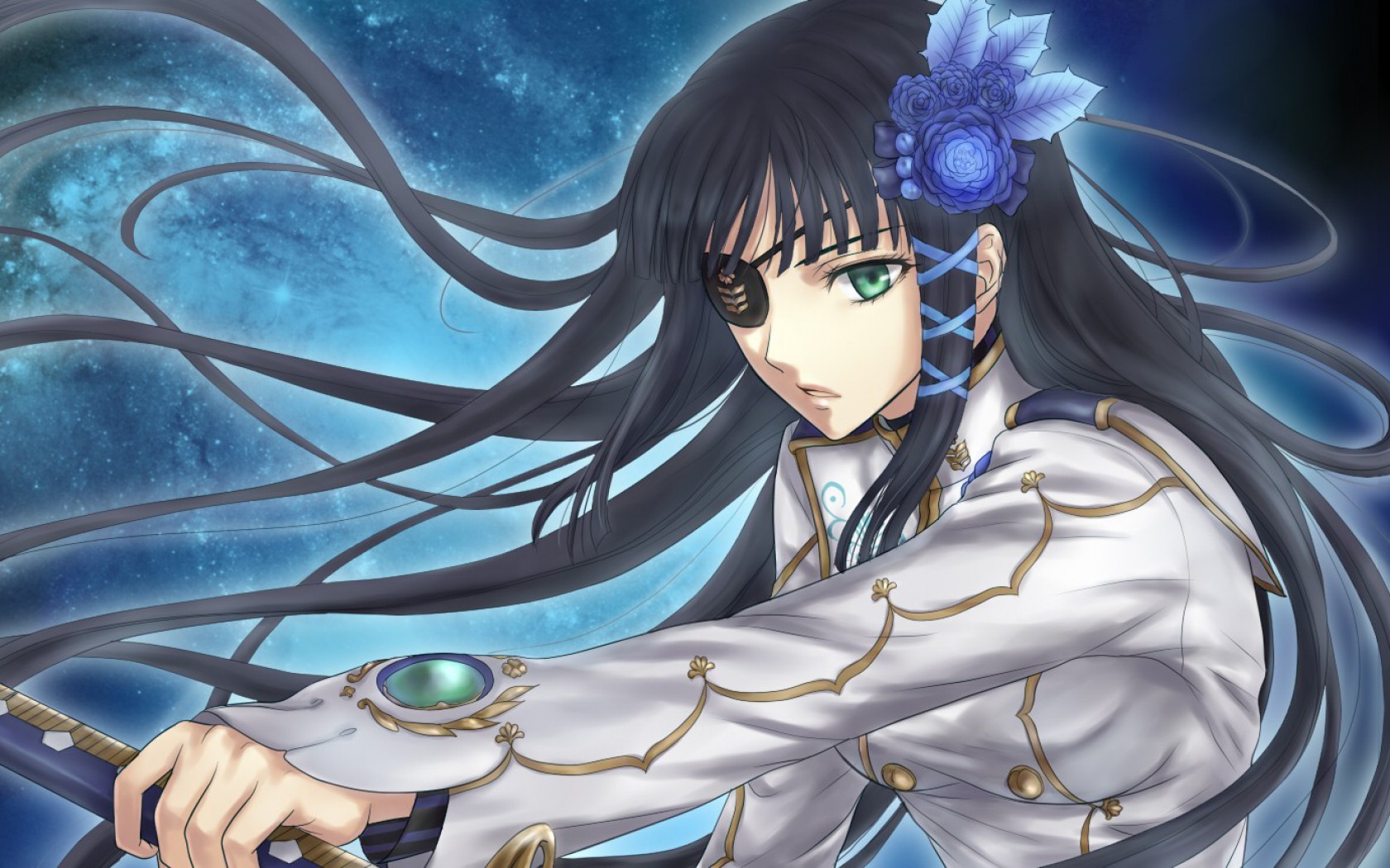 anime character with sword
