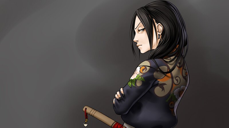 anime character with sword