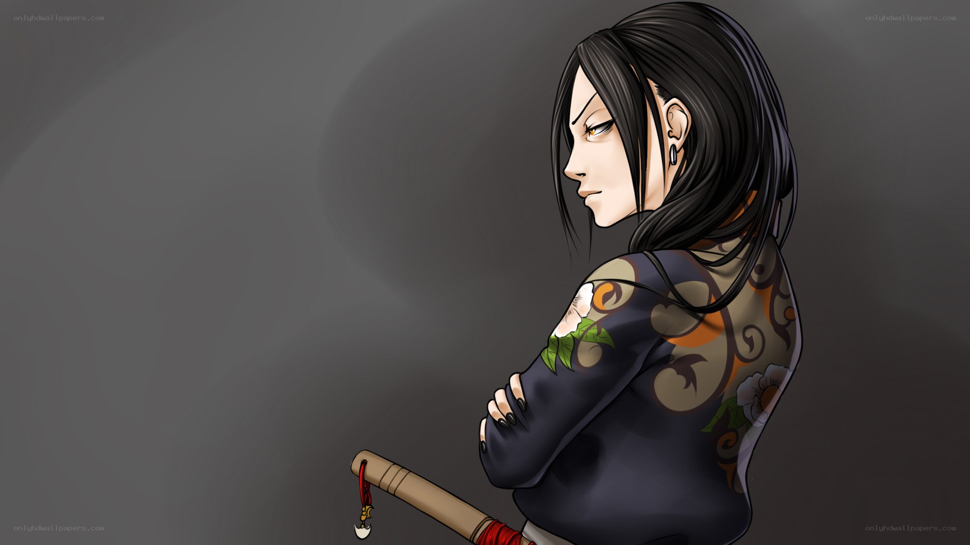 anime character with sword
