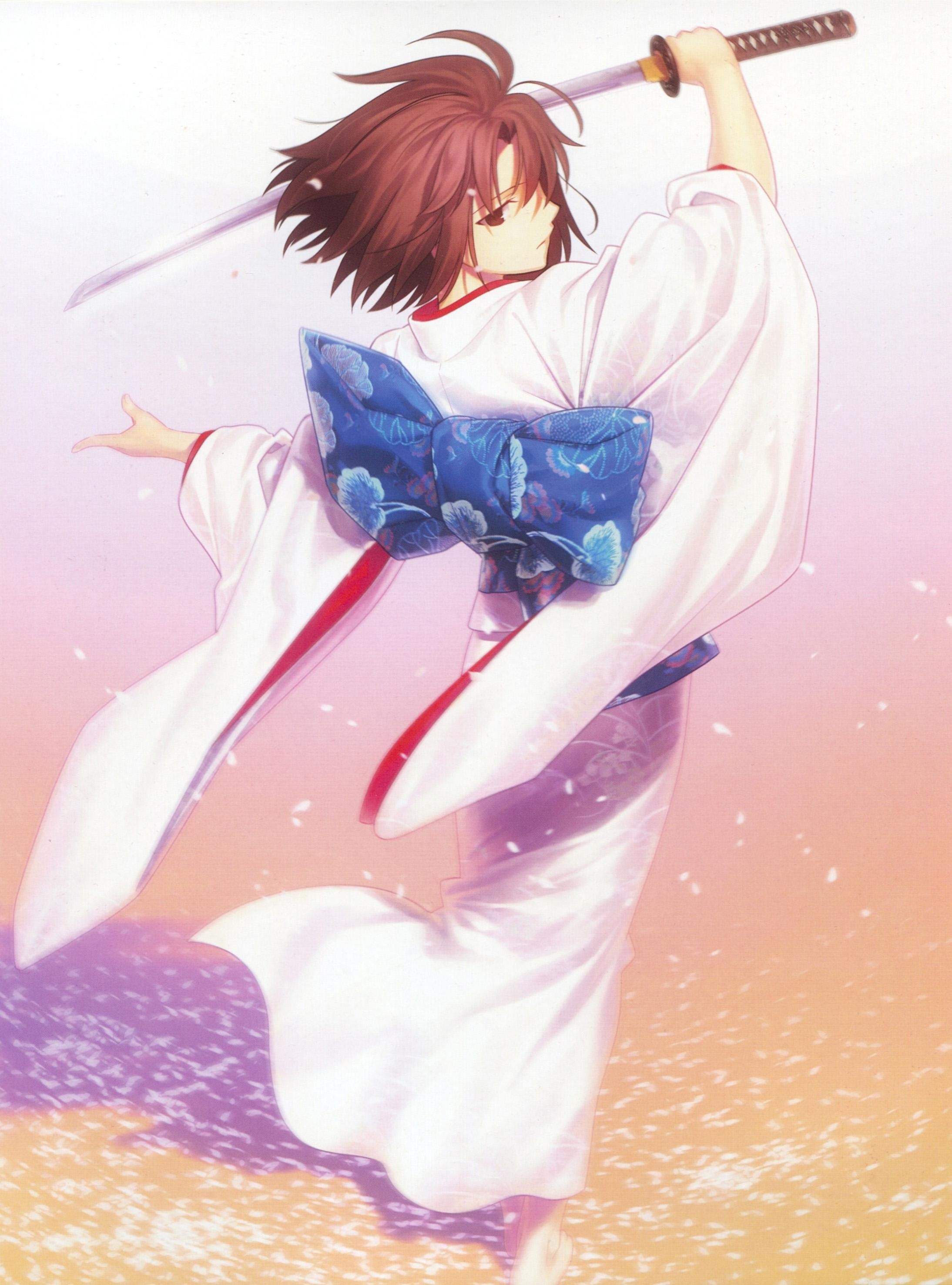 anime character with sword
