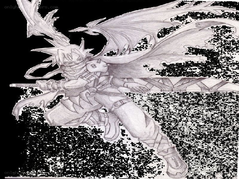 anime character with sword