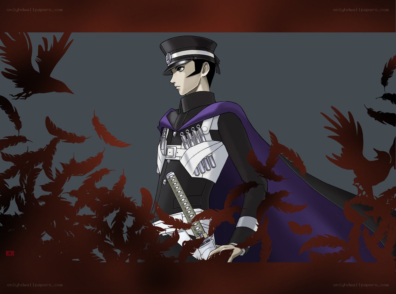 anime character with sword and cape