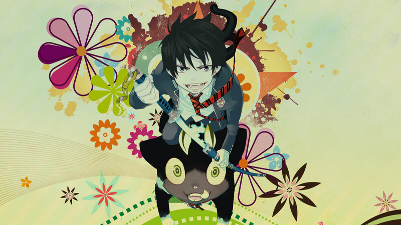 anime character with sword and cat
