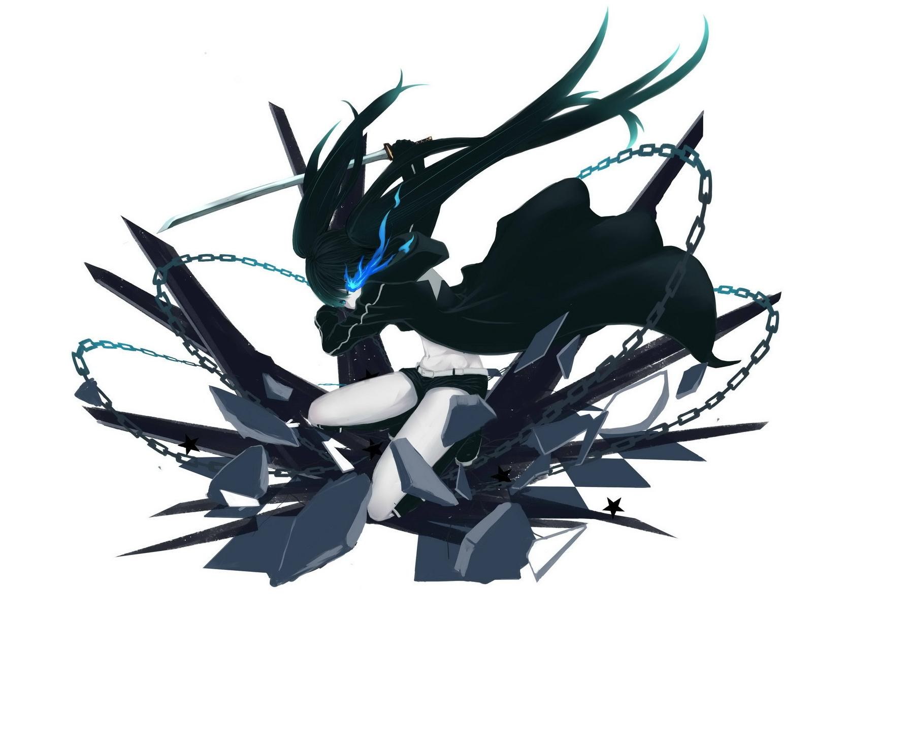 anime character with sword and chains