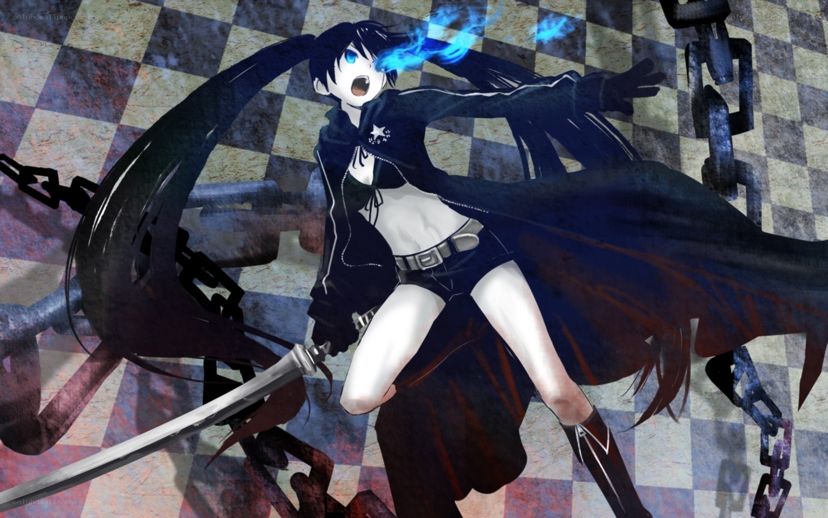 anime character with sword and chains