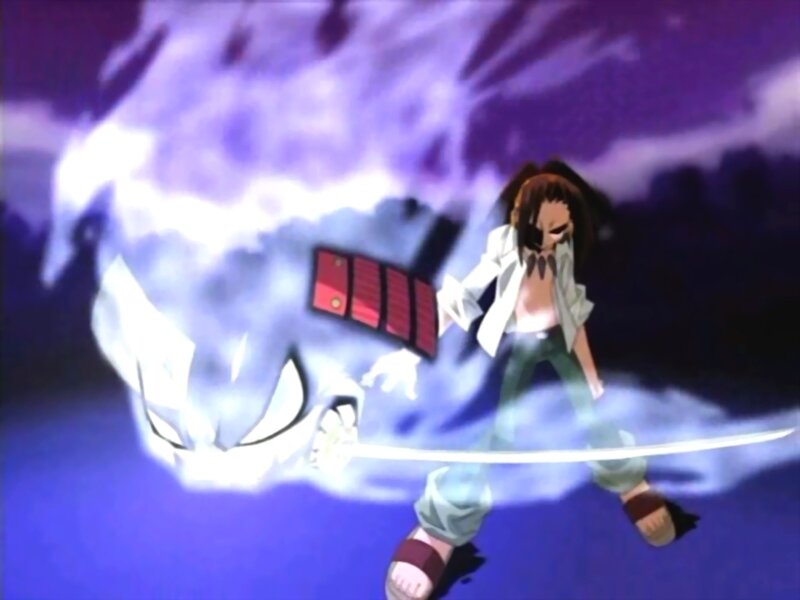 anime character with sword and energy