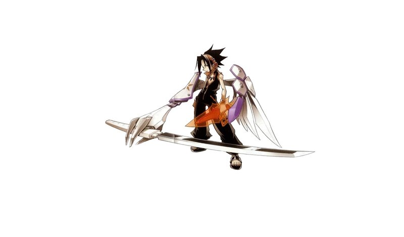 anime character with sword and wings