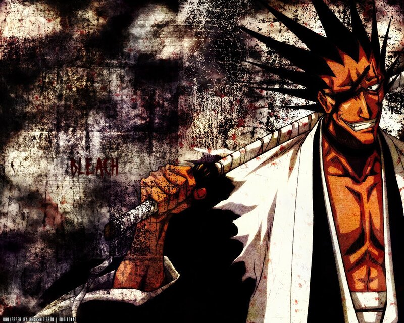 Anime Character with Sword — Black, Aggressive, Manga