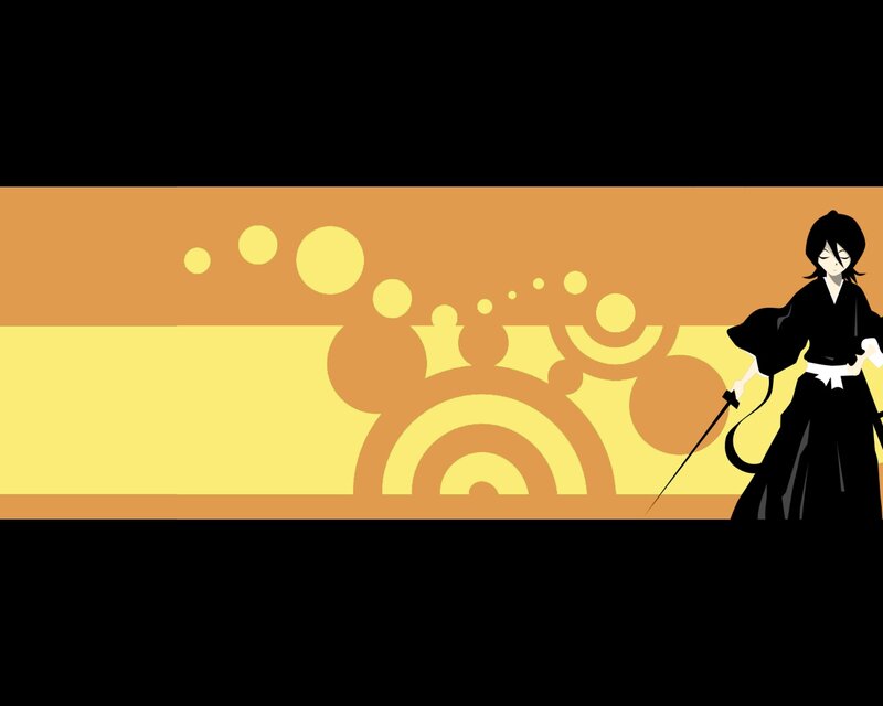 Anime Character with Sword — Black, Calm, Kimono