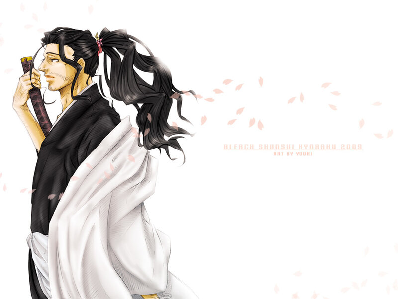 Anime Character with Sword — Black, Calm