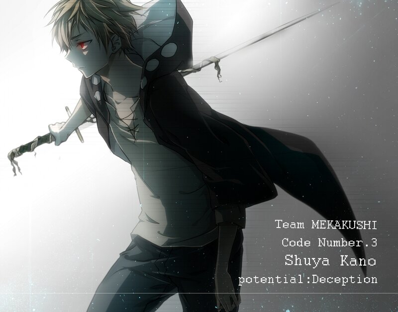 Anime Character with Sword — Black, Dramatic, Digital Art, Cloak, Red Eye