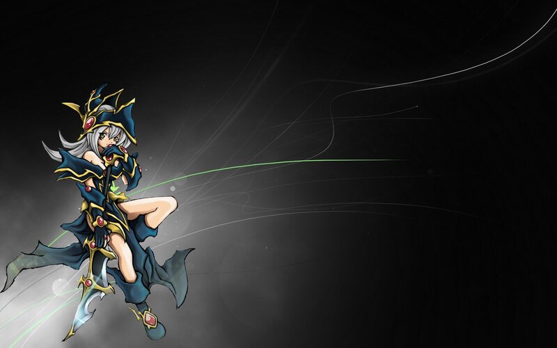 Anime Character with Sword — Black, Dramatic, Digital Art, Magic