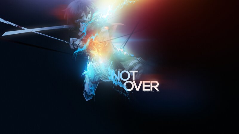 Anime Character with Sword — Black, Dramatic, Flames, Mechanical Gear
