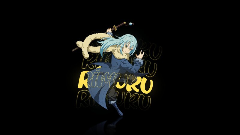 Anime Character with Sword — Black, Dramatic, Fur Coat